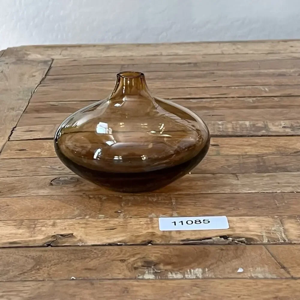 IKEA Salong Amber Glass Vase 4